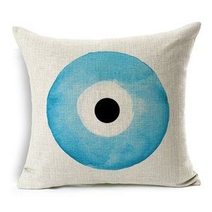 Evil eye pillow case Quality zipper Cotton…